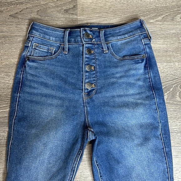 NEW Old Navy Rockstar Super Skinny 360 Stretch Extra High Rise Jeans Blue Sz 4 - Picture 2 of 11